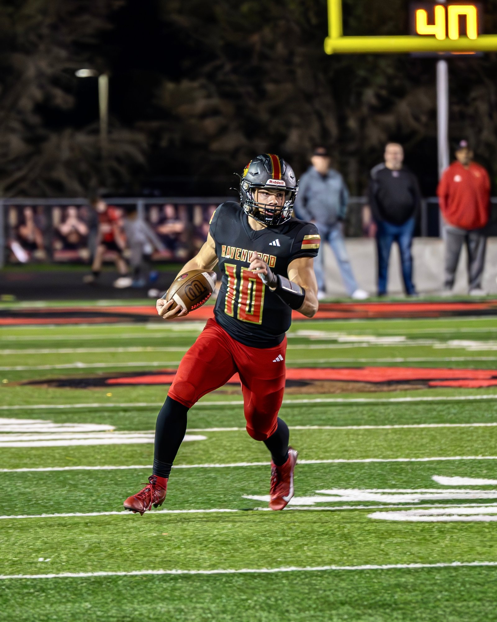 Football sideline moment